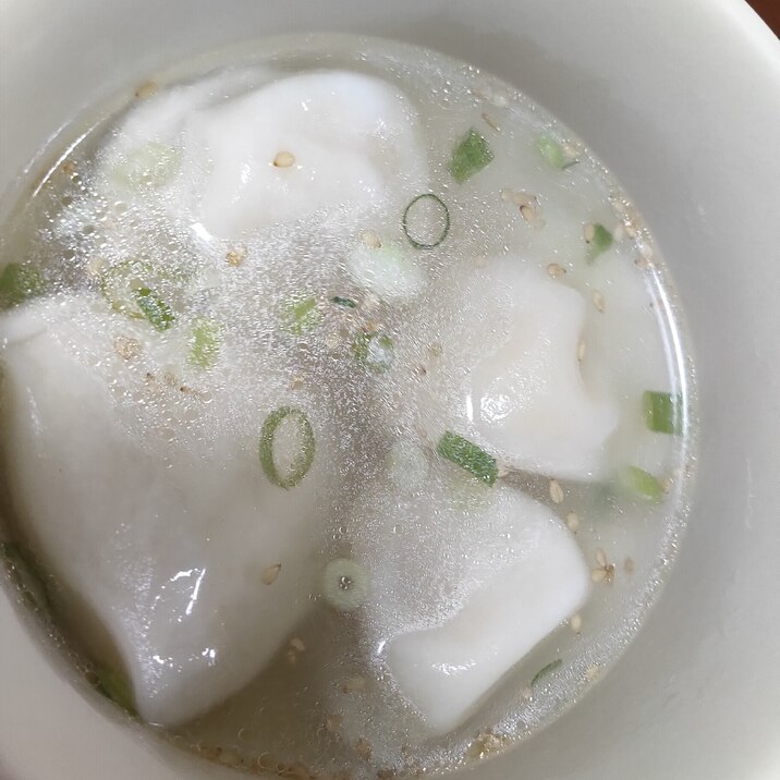 冷凍水餃子のスープ